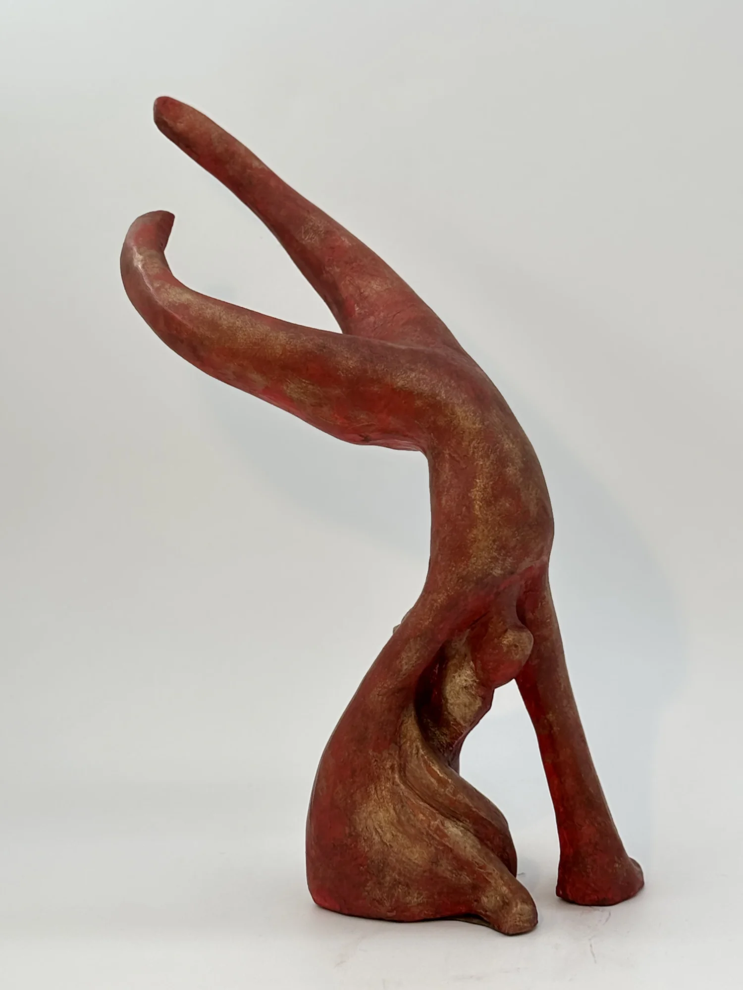 Equilibre - sculpture en terre cuite - forme en mouvement