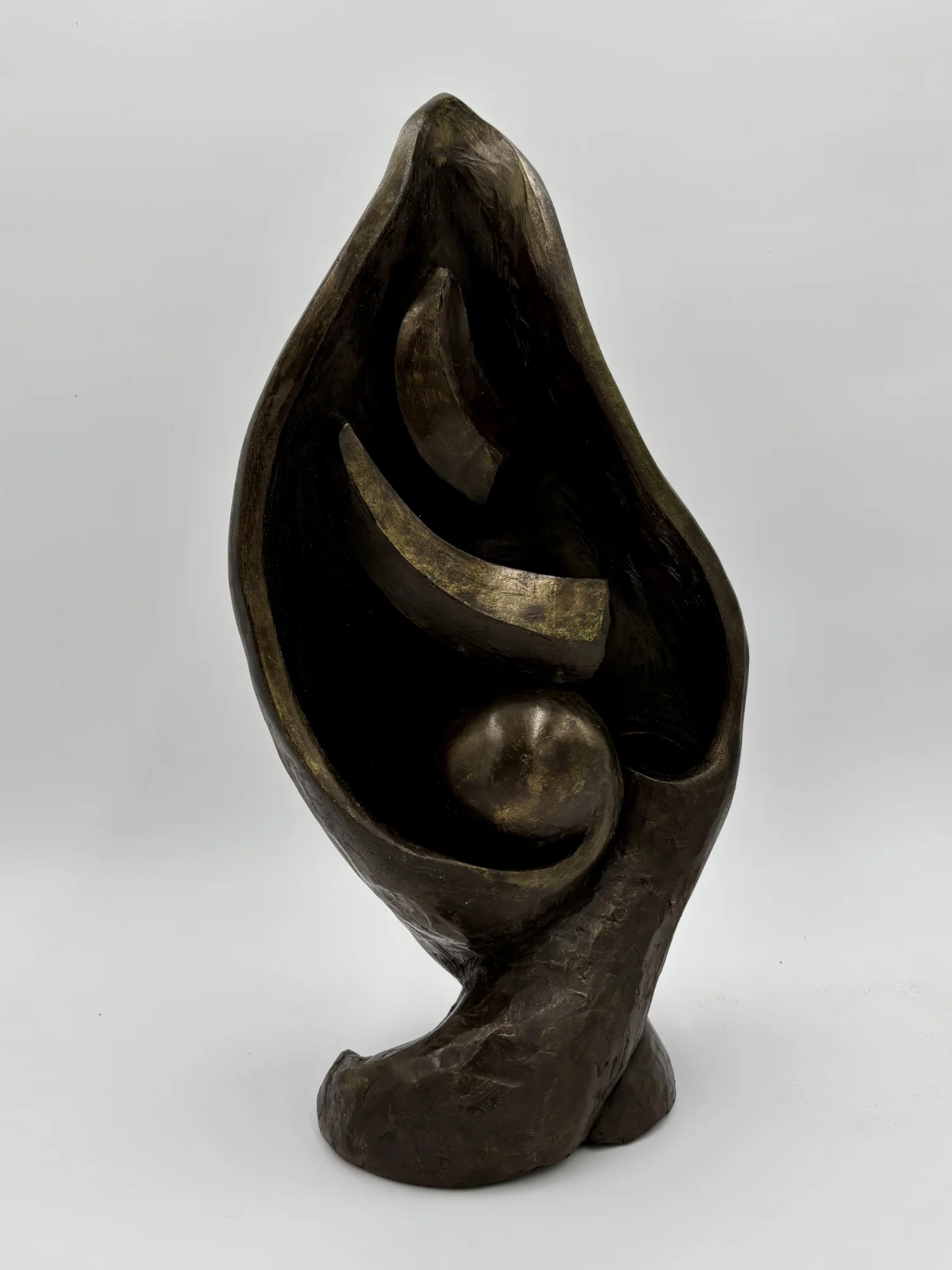 Flamme - terre cuite - sculpture abstraite